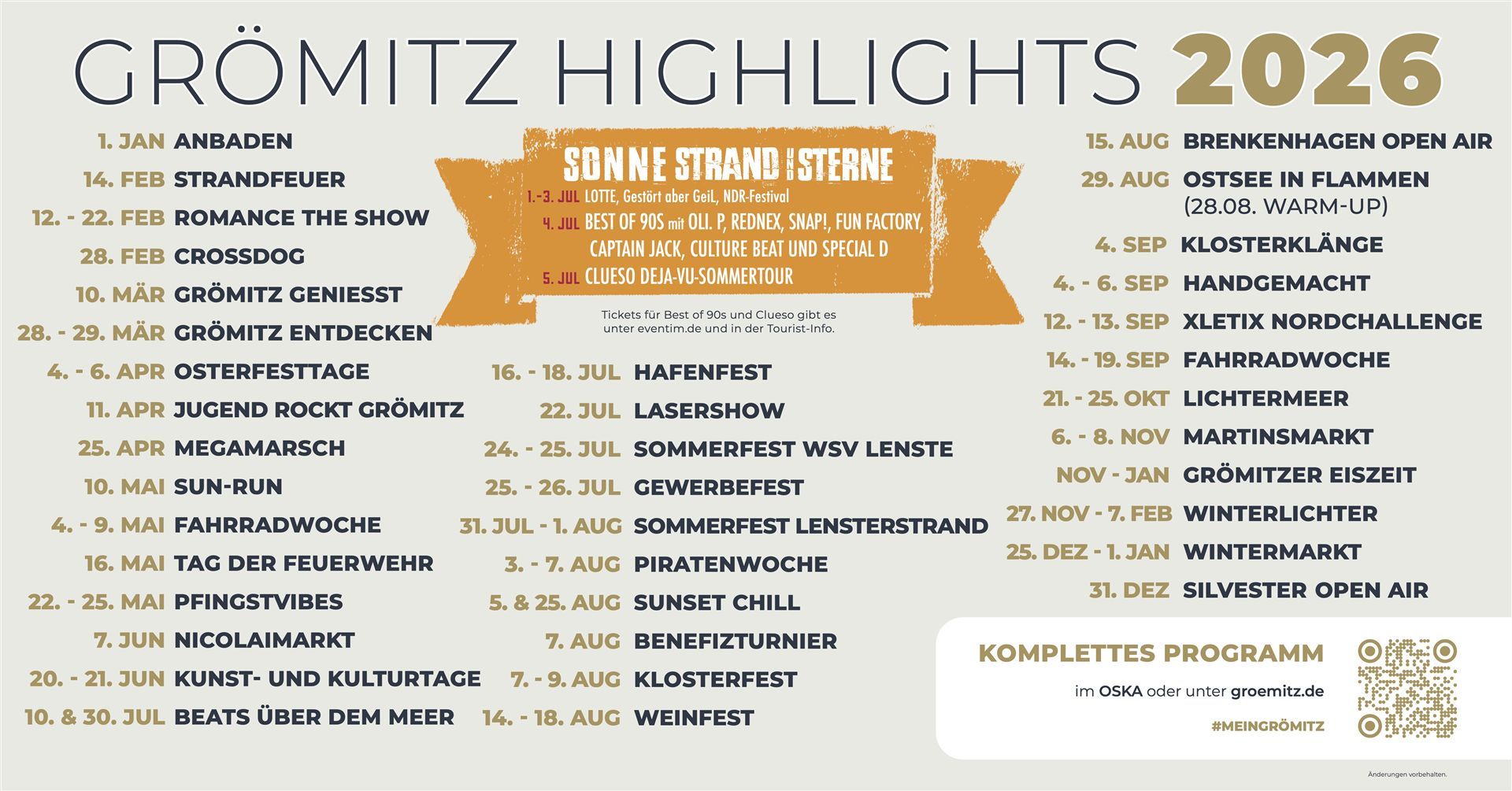 Veranstaltungs-Highlights 2026 in Grömitz