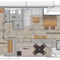 Grundriss des Apartments A3 im Haus Deichwind in der Königsberger Allee 36 in Grömitz 