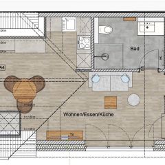 Grundriss des Apartments A4 im Haus Deichwind in der Königsberger Allee 36 in Grömitz 